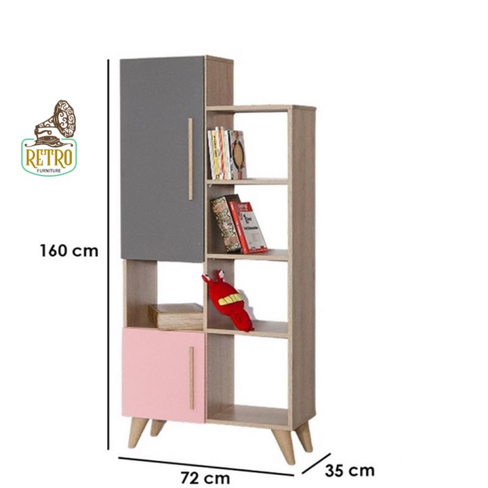 مكتبة  72 سم - متعددة الألوان