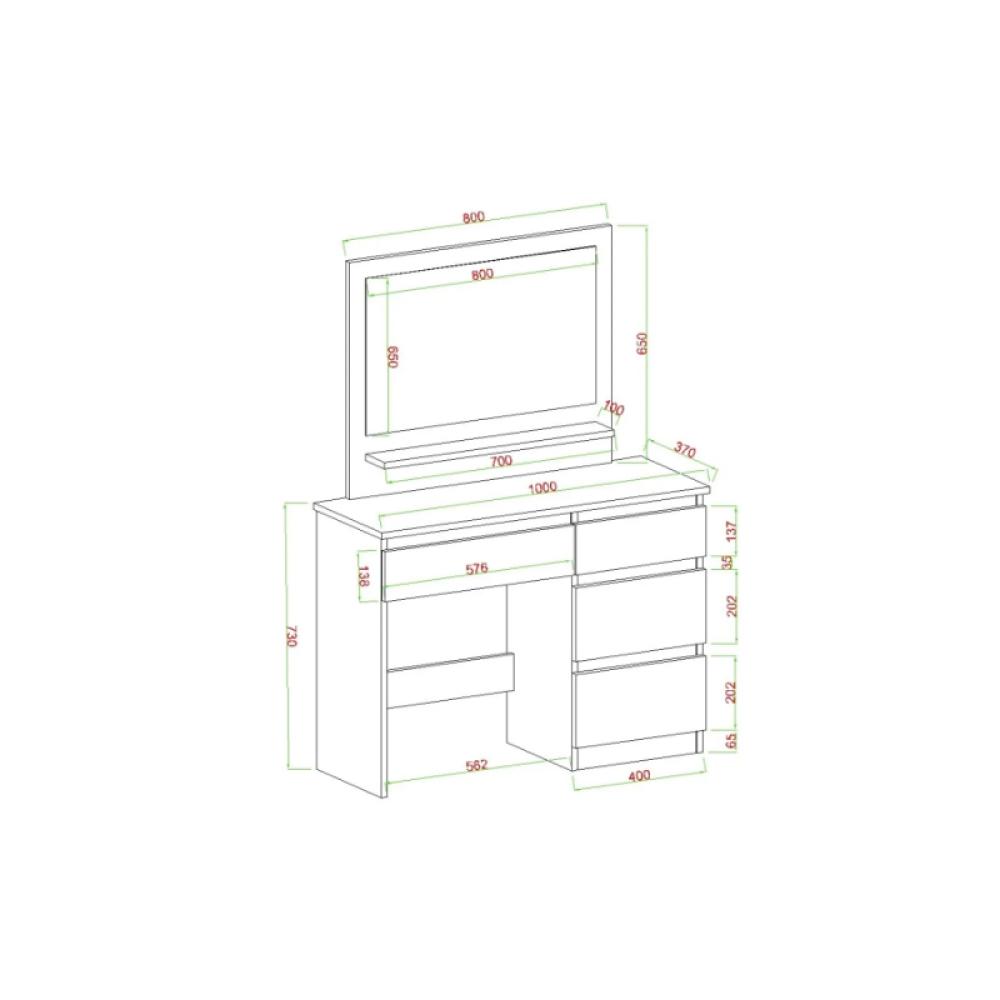 تسريحة مودرن 100سم - أبيض