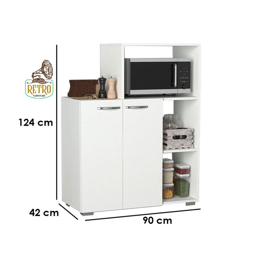 وحدة تخزين مطبخ- أبيض