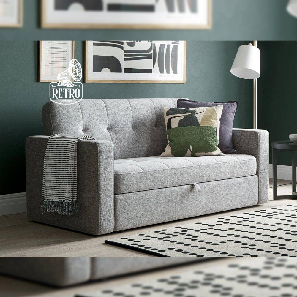 كنبة سرير يمكنك تحويلها بسرعة إلى سرير واسع مصنوعة من خشب الزان