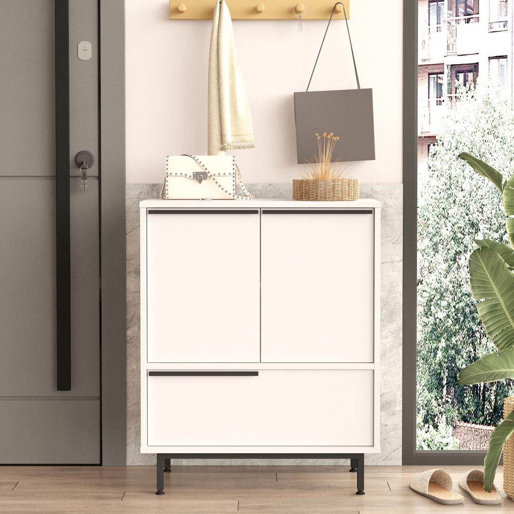 خزانة أحذية 75سم - أبيض