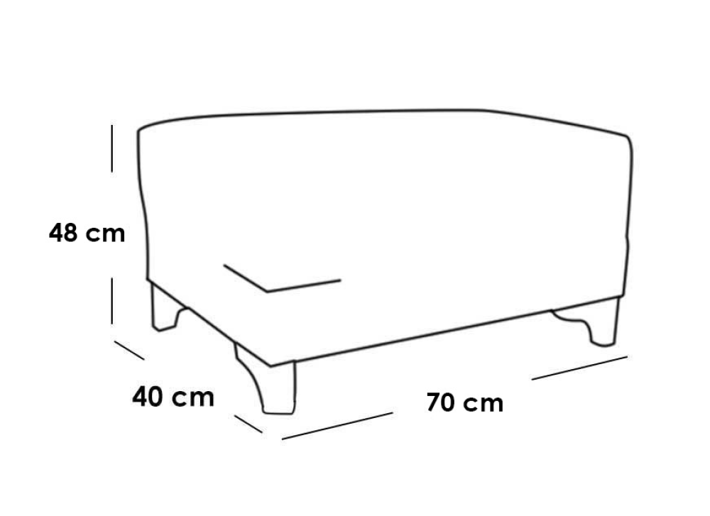 كرسي مع بوف 80سم-بيج