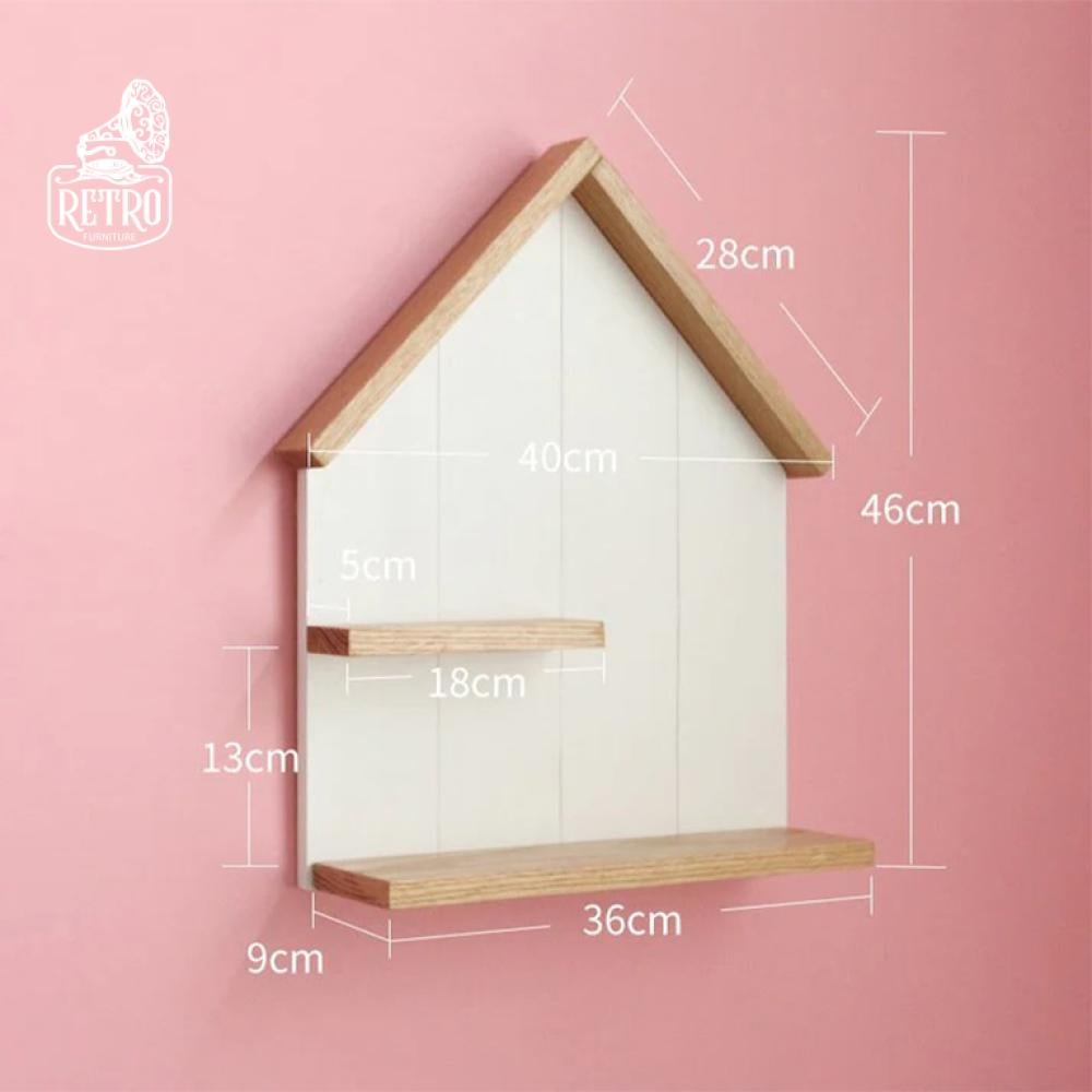 وحدة أرفف 36 سم – أبيض×خشبي