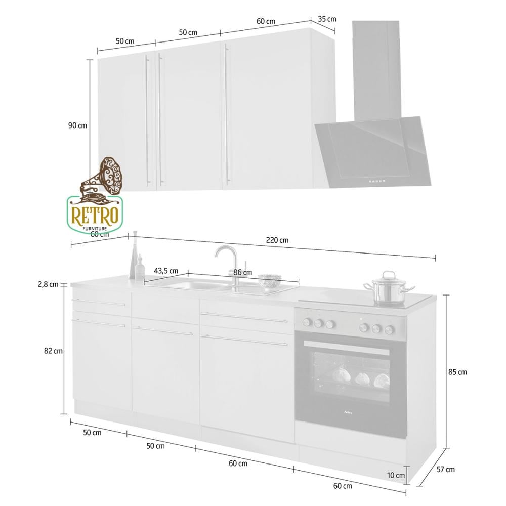 وحدة تخزين مطبخ- أبيض