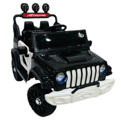 سيارة جيب كهربائية كبيرة مزدوجة الطاقة للأطفال من عمر 2 إلى 7 سنوات عن بعد والتحكم اليدوي، محركات 12 فولت محايدة للجنسين