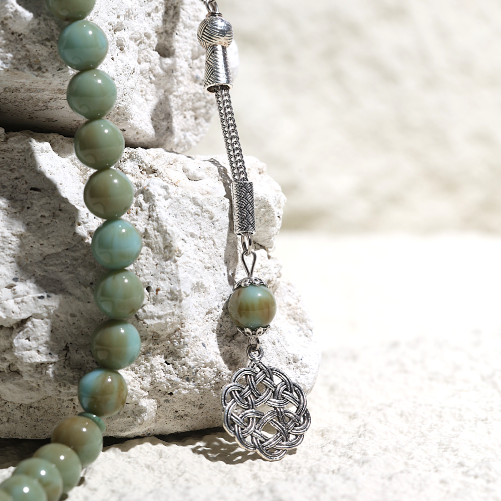 سبحة بكلايت اخضر فاتح