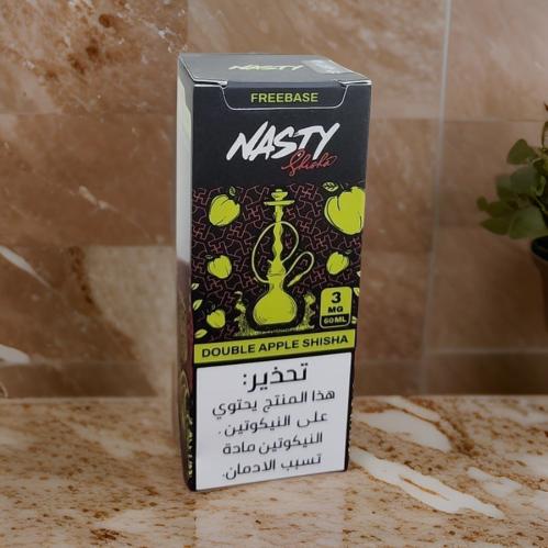 نكهة فيب ناستي شيشة تفاحتين NASTY SHISHA DOUBLE APPLE 60ML