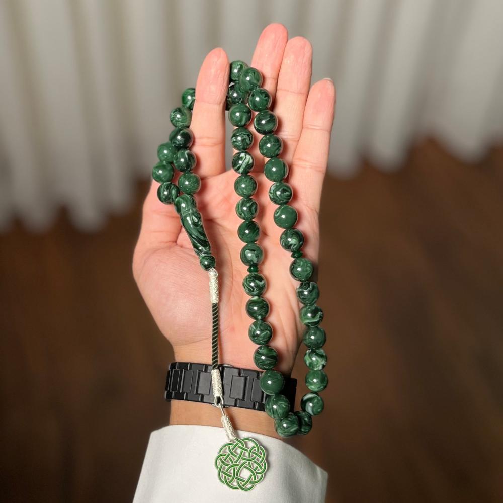 سبحة بكلايت زيتي فضة