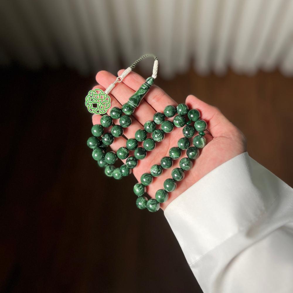 سبحة بكلايت زيتي فضة