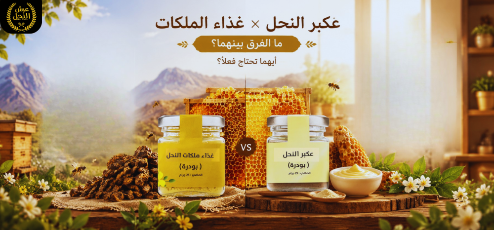 الفرق بين عكبر النحل وغذاء الملكات: أيهما تحتاج فعلاً؟