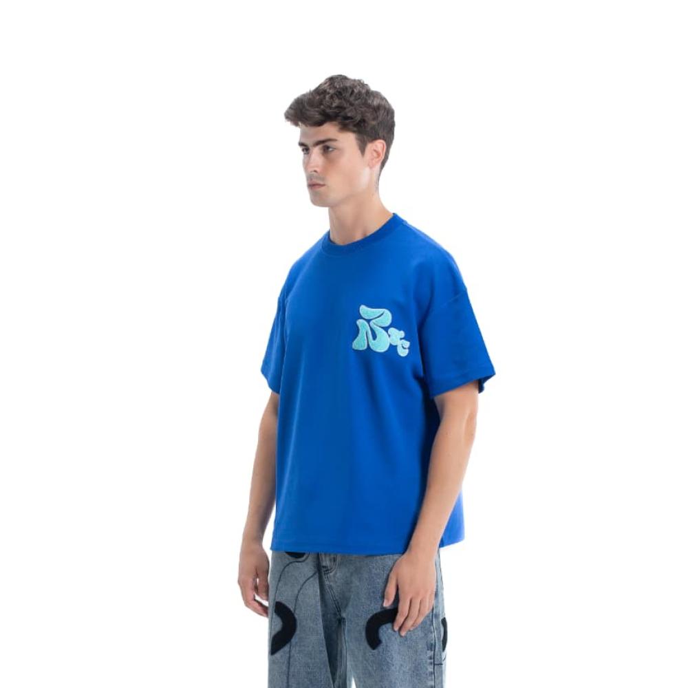 Blue Drip Shape T-Shirt TS04 - AVOCA CONCEPT STORE