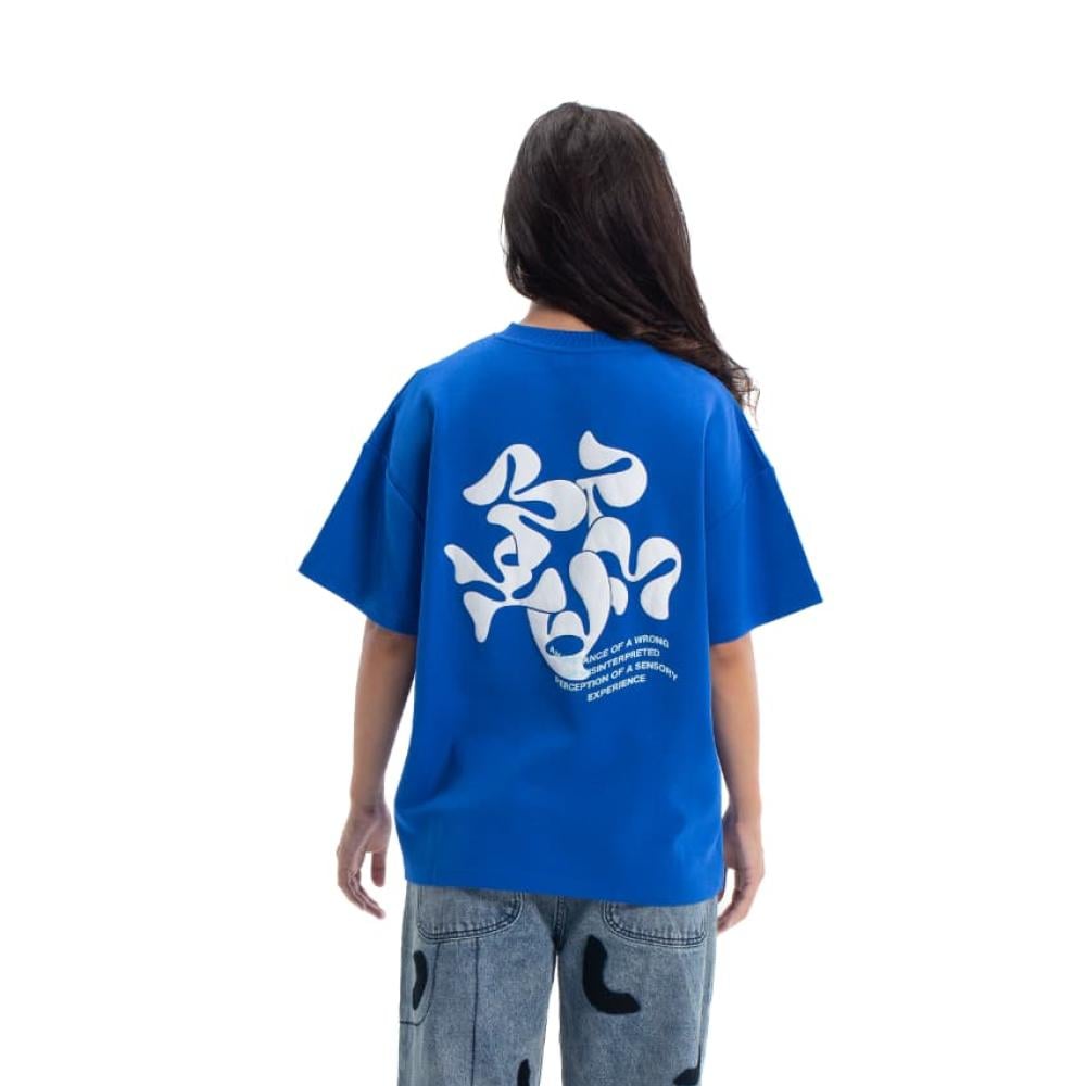 Blue Drip Shape T-Shirt TS04 - AVOCA CONCEPT STORE