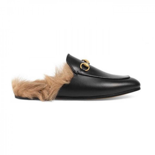 Gucci Princetown fur-lined leather mules
