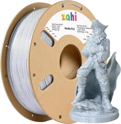 Zahi PLA (Marble) 3D Filament 1.75Ø, 1kg