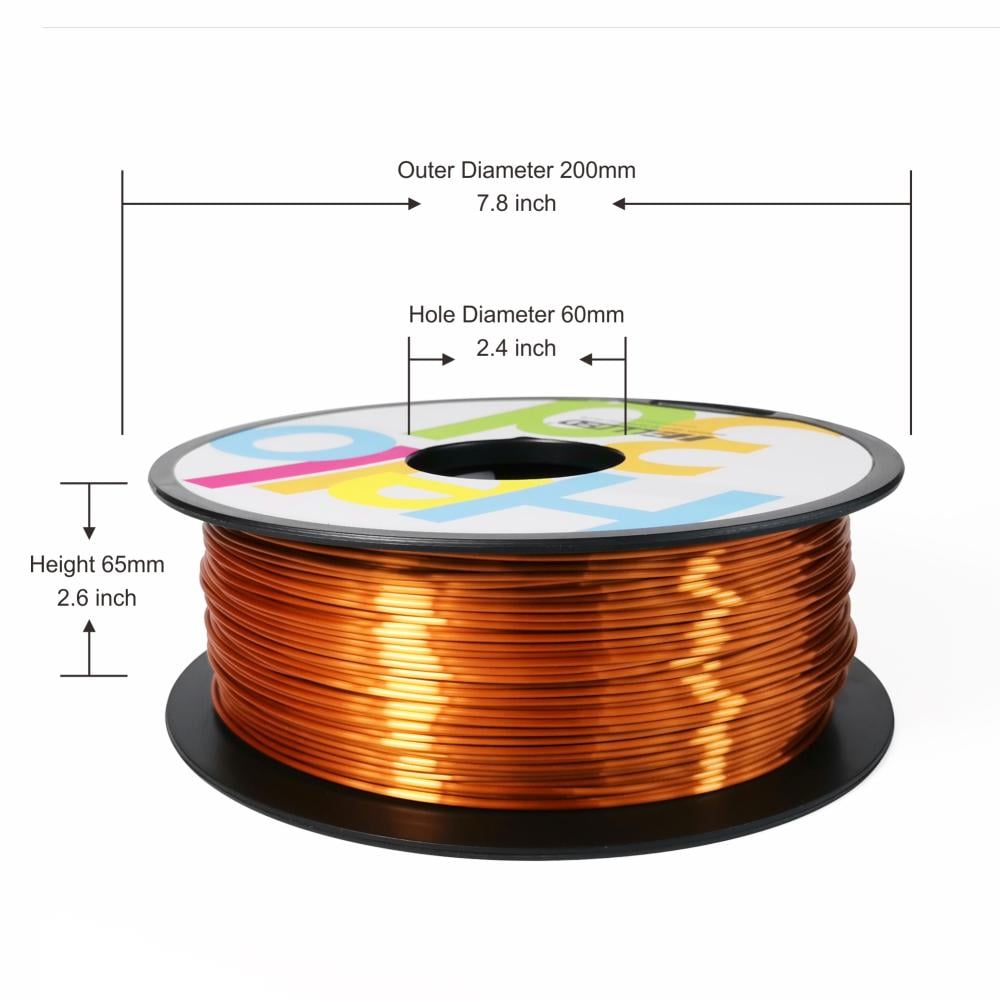 Hello3D PLA Silk-Like (Copper) 3D Filament 1.75Ø, 1kg
