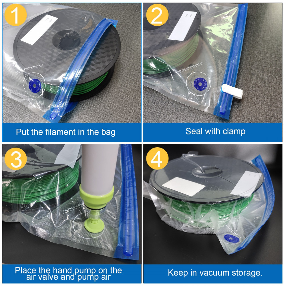 R3D Filament Storage kit, 5 bags+ pump