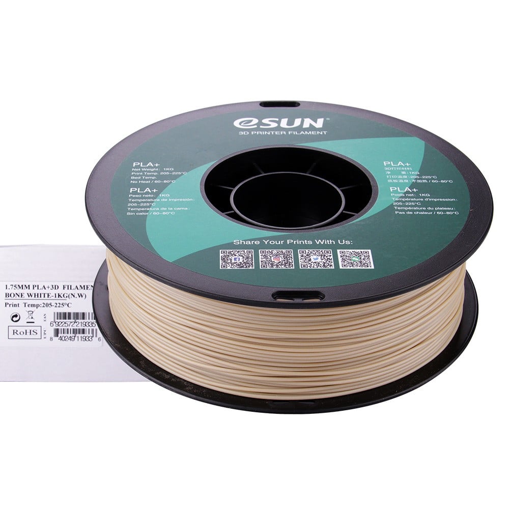eSun PLA+ filament cold white 1.75mm/3kg, Printing Materials \ Filaments \  PLA Brands \ eSun