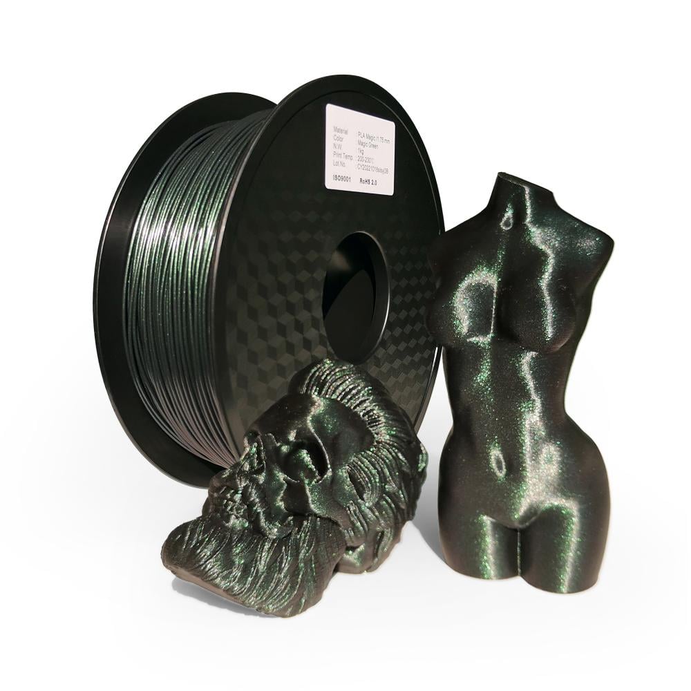 Hello3D PLA Magic (Green) 3D Filament 1.75Ø, 1kg