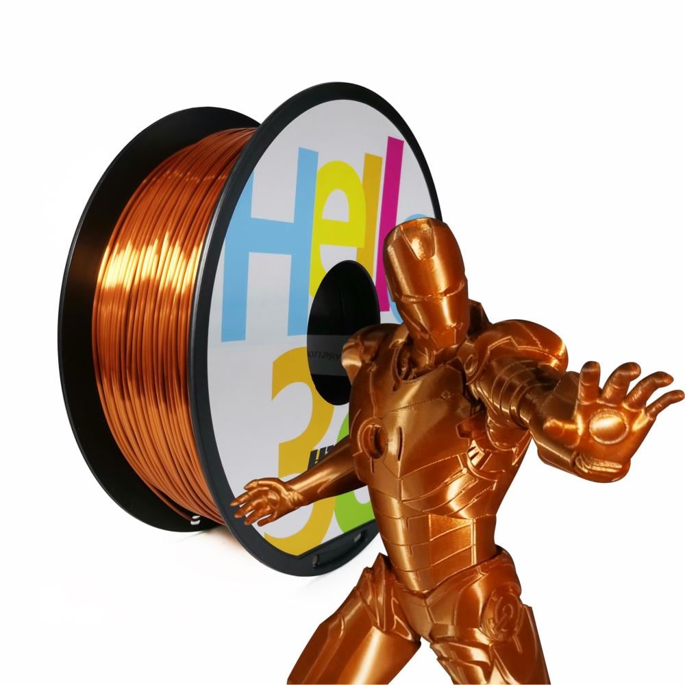 Hello3D PLA Silk-Like (Copper) 3D Filament 1.75Ø, 1kg
