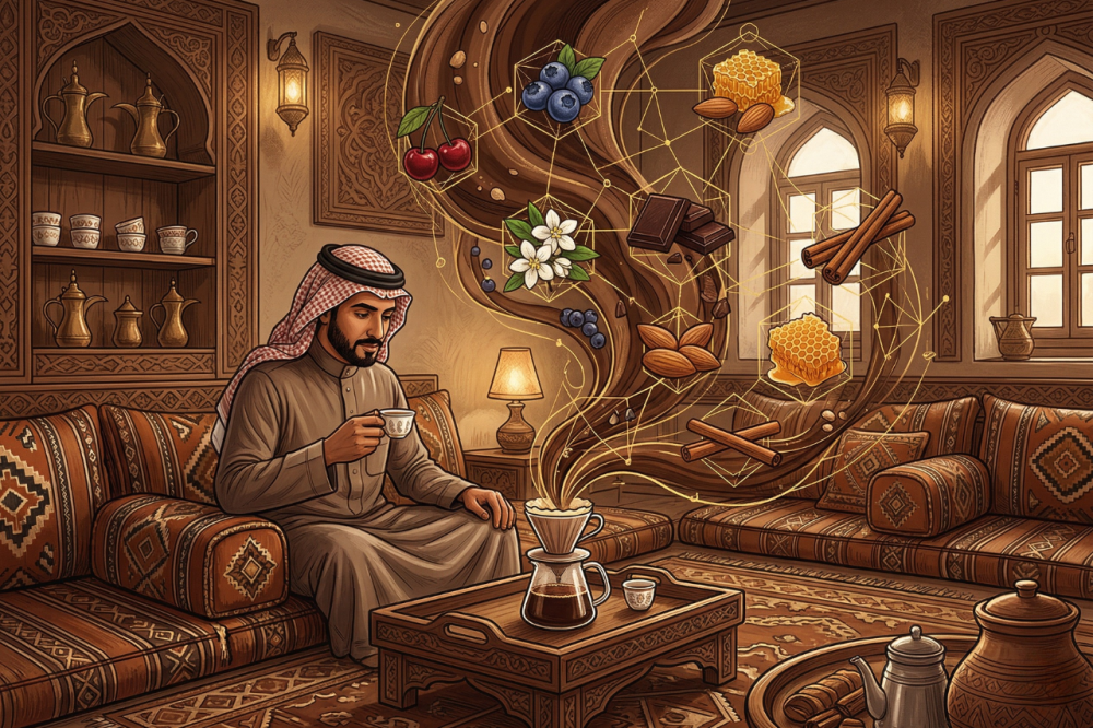 هندسة التذوق: كيف تكتشف الإيحاءات المخفية في كوب القهوة المختصة بمجالس