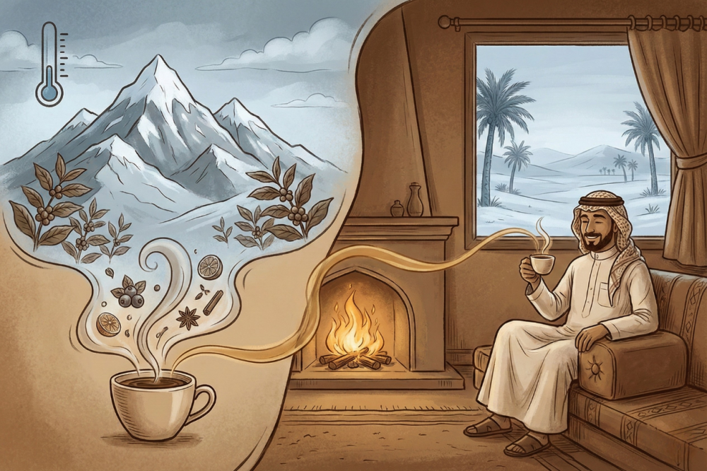 لماذا يفضل السعوديون القهوة المختصة ذات الارتفاعات العالية في فصل الشت