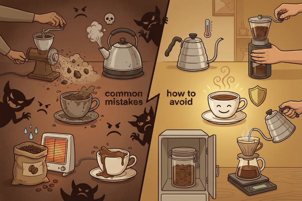 أخطاء شائعة تدمر طعم القهوة المختصة وكيف تتجنبها لتحصل على كوب مثالي