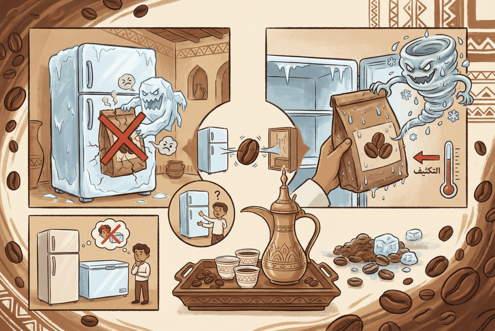 حقائق وخرافات عن حفظ القهوة المختصة في الفريزر بالمملكة