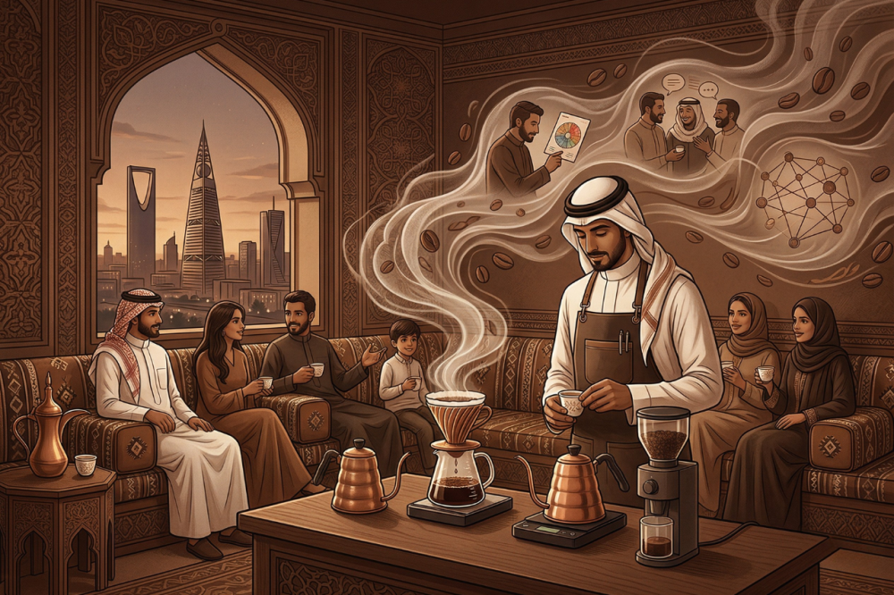 طقوس الـ V60: كيف غيرت القهوة المقطرة مفهوم الضيافة العصرية في المجالس