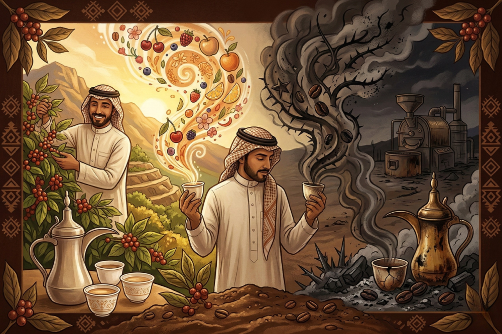 كيف تفرق بين حموضة القهوة المختصة المشرقة ومرارة التحميص المحروق بالمم