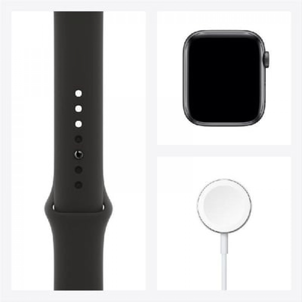 Apple watch SE 40mm gray with black strap - فونسي ستور