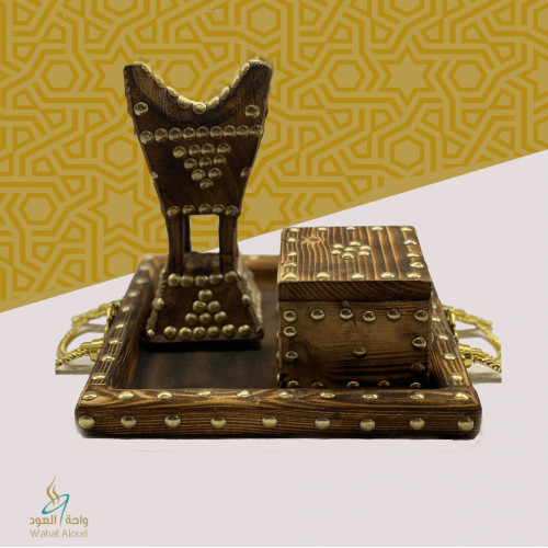 مبخرة أثل حايلة مع علبة بخور وصنية