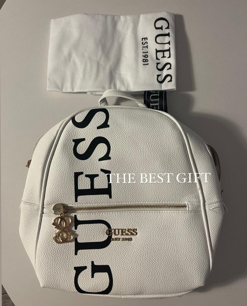 Guess backpack white best sale