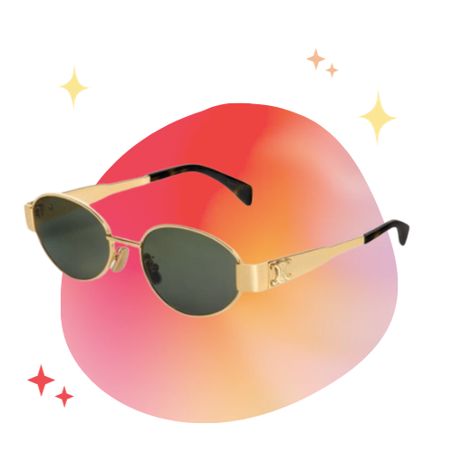 Celine Sunglasses - Gold Green