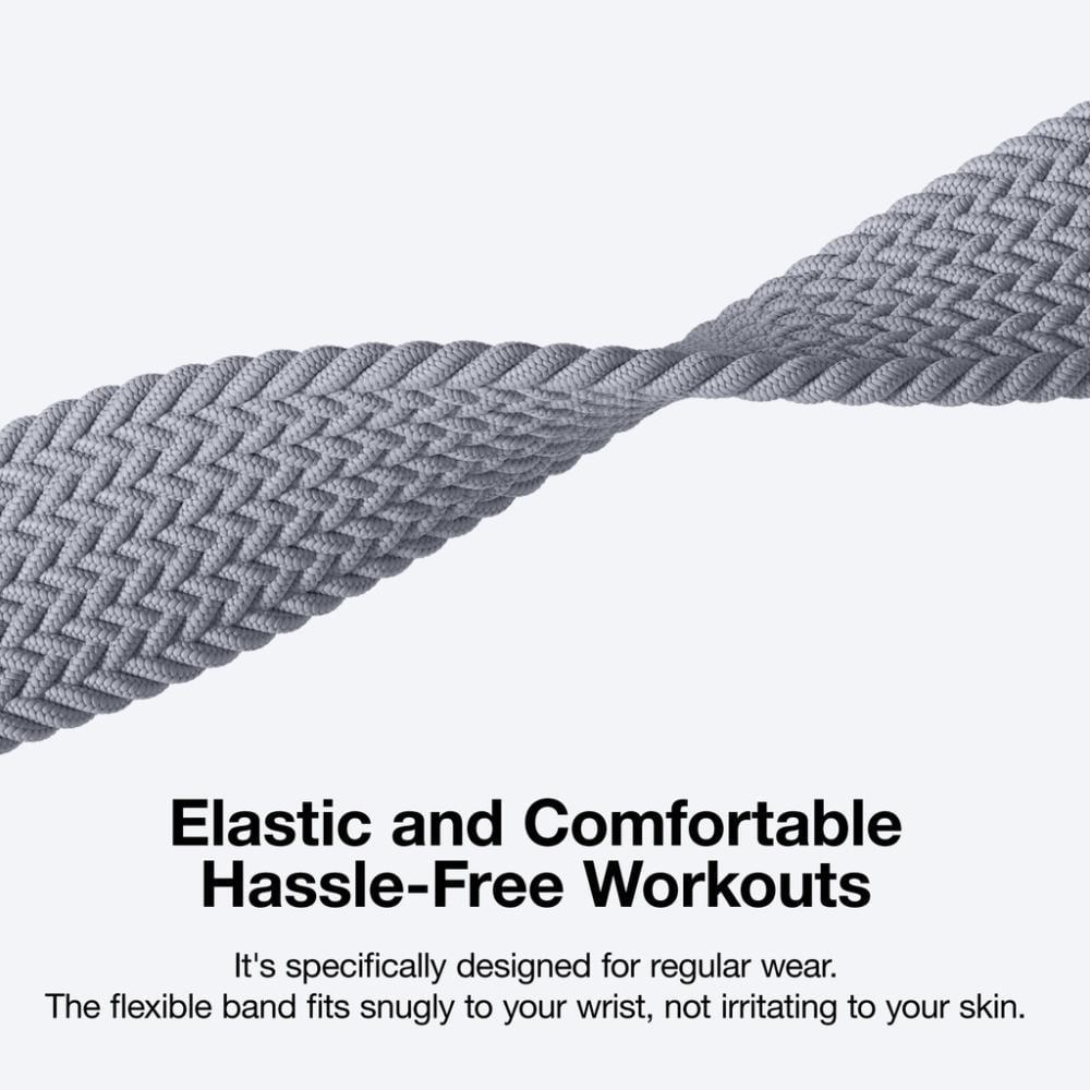 سوار نايلون AmazingThing لساعة ابل مقاس45/46/49 مم - وردي ورمادي