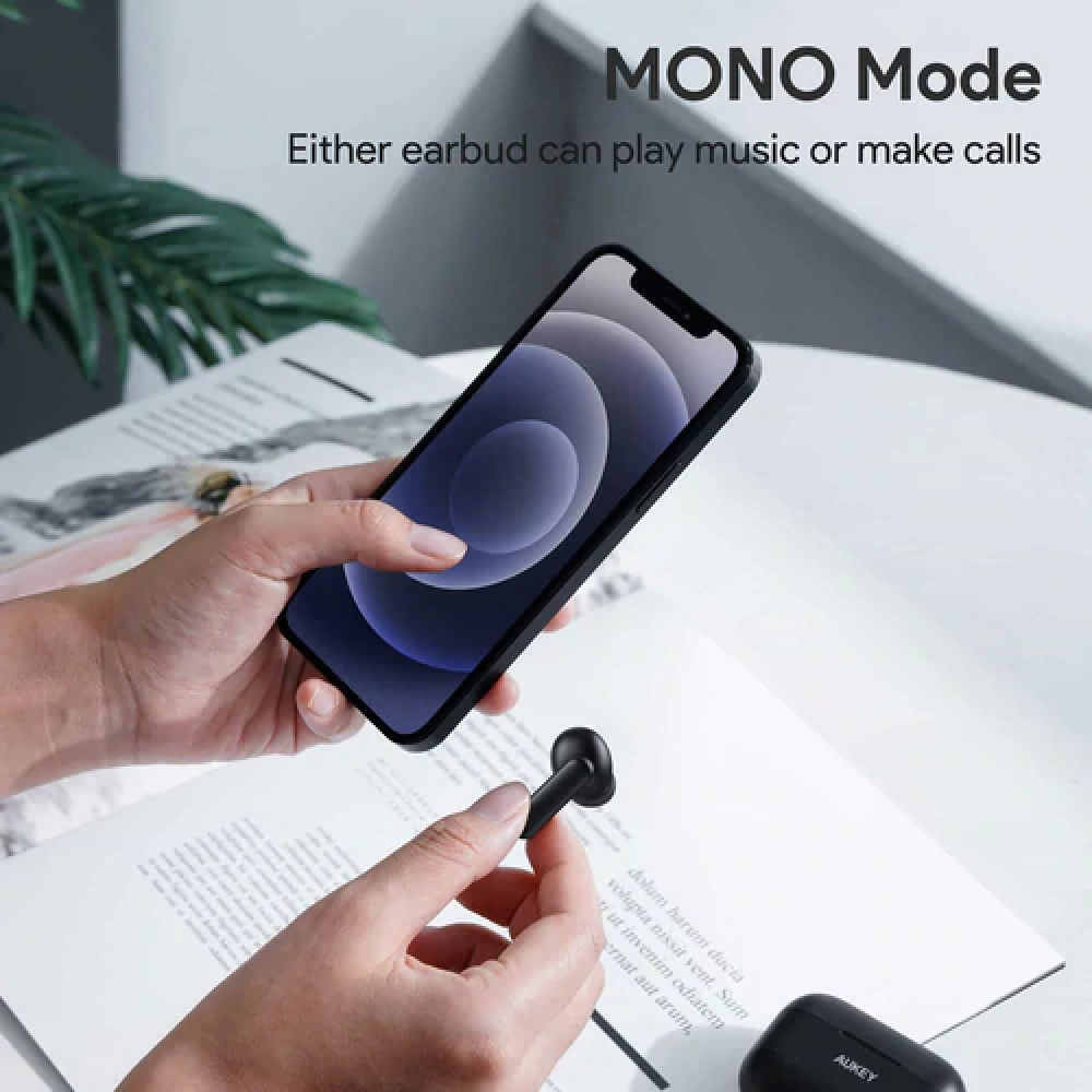 سماعة أذن بلوتوث اوكي ترو أسود