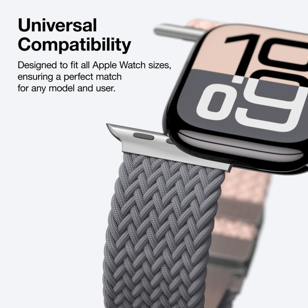 سوار نايلون AmazingThing لساعة ابل مقاس45/46/49 مم - وردي ورمادي