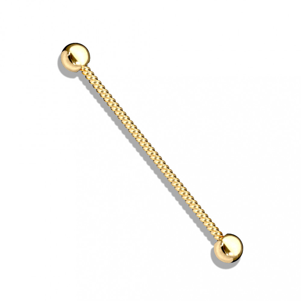 14g Braided Industrial Straight Barbell