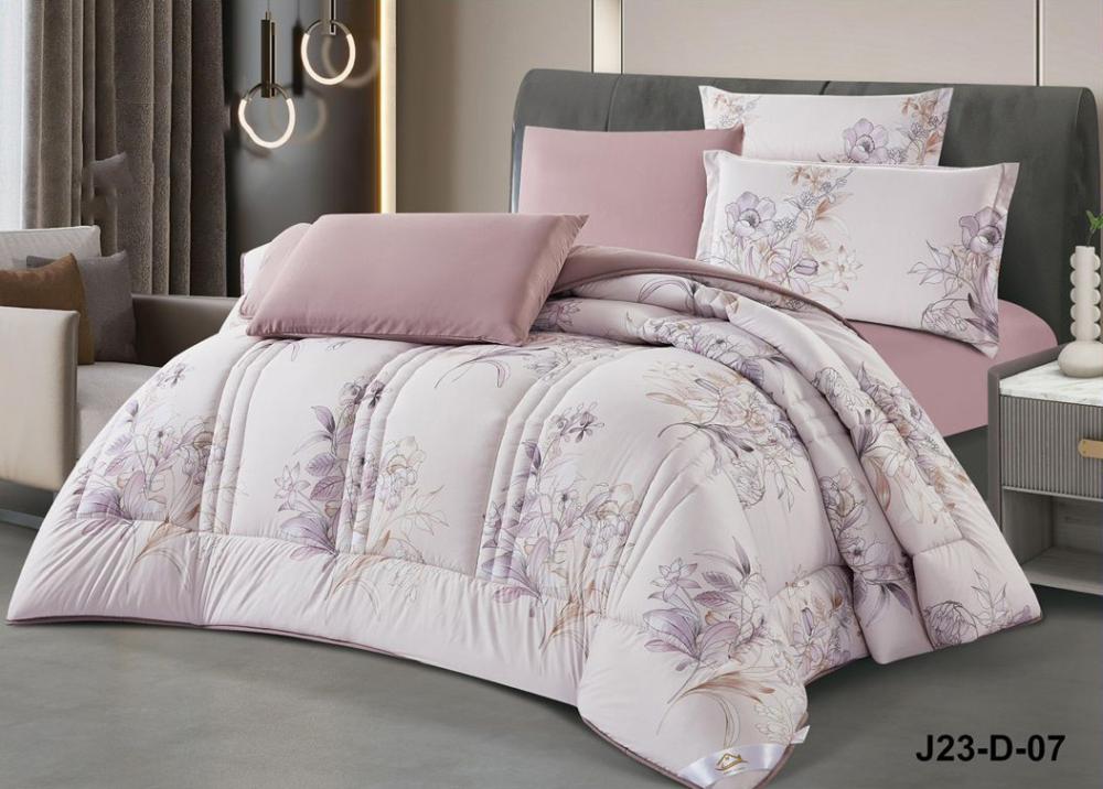 مفرش سيرينا مايكروفايبر بطبعات أزهار وردي