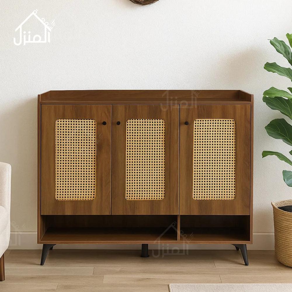 دولاب الأحذية راتان ووك كبير لون بني