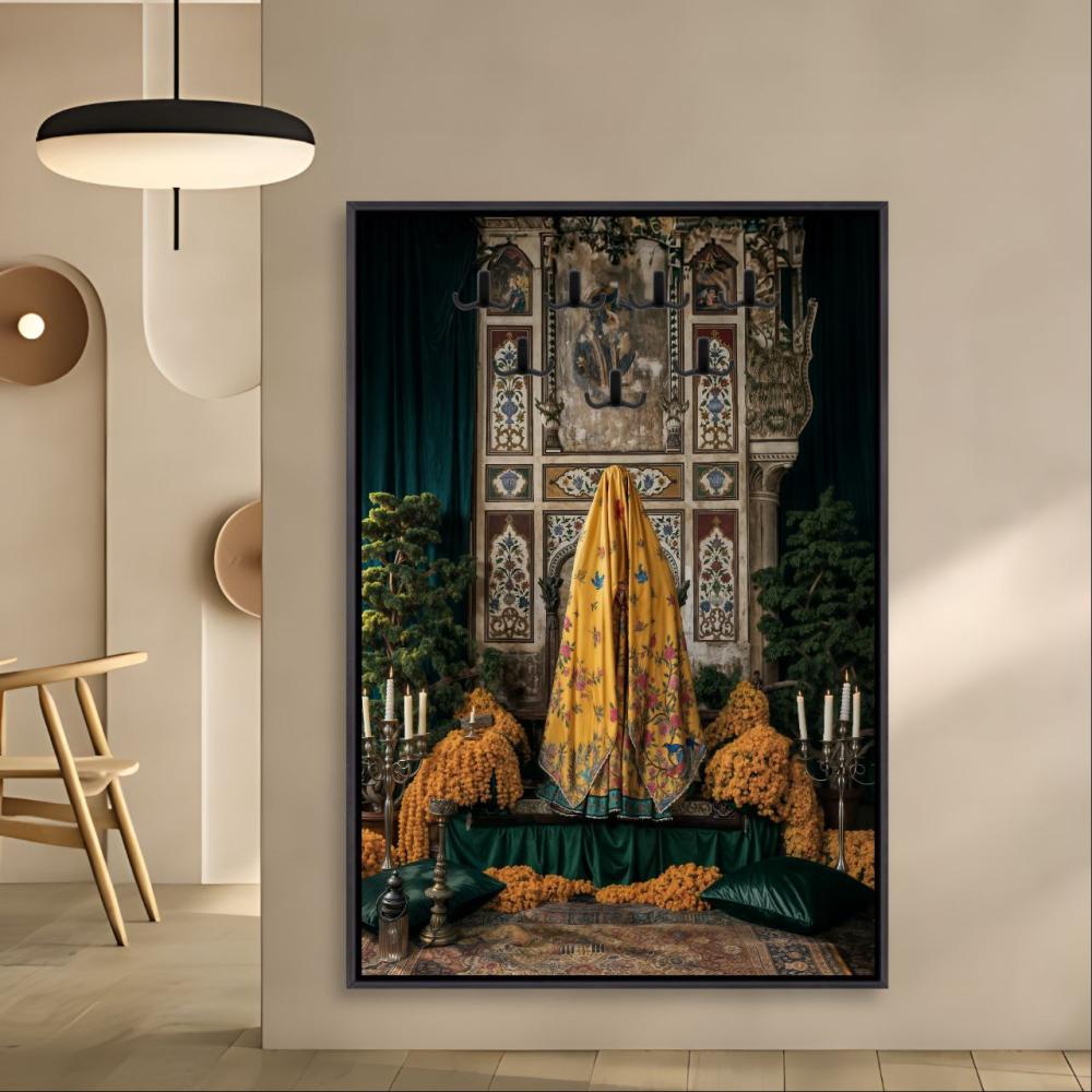 لوحة علاقة عبايات تراثية تلا قوزليم طباعة كانفس