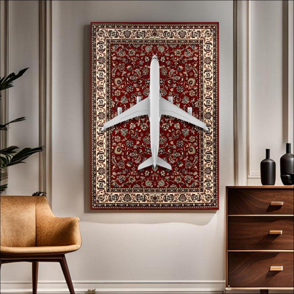 لوحة طائرة و السجادة  طباعة كانفس