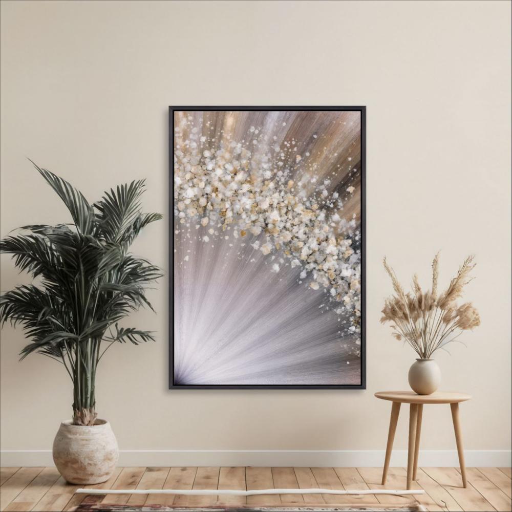 لوحة طولي جدارية فنية فخمة طباعة كانفس