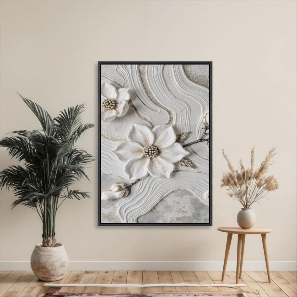 لوحات اخفاء الطبلون مغناطيسيه بتصميم زهري أنيق طباعة كانفس