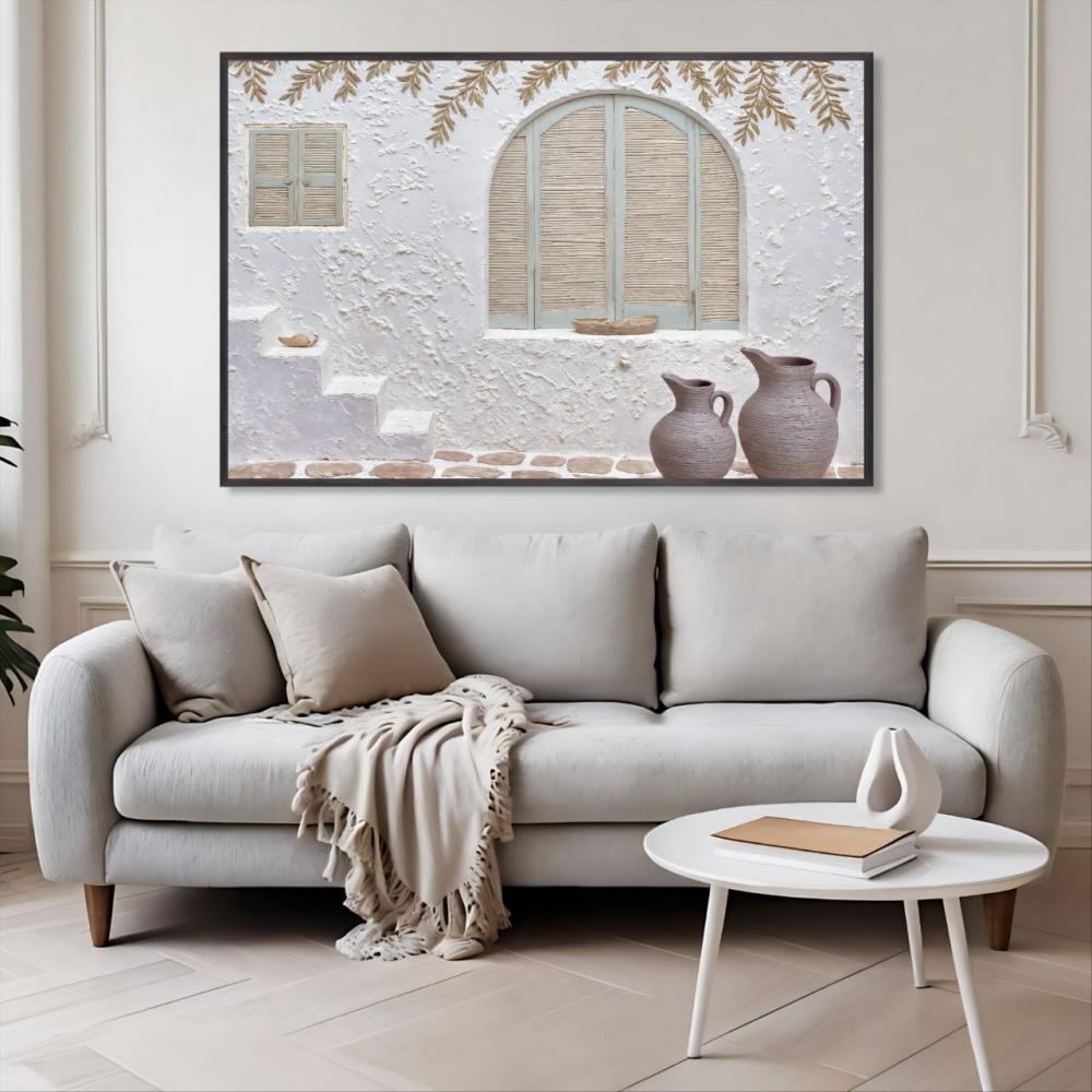 لوحة جدارية بتصميم واجهة منزل تراثي طباعة كانفس فاخرة