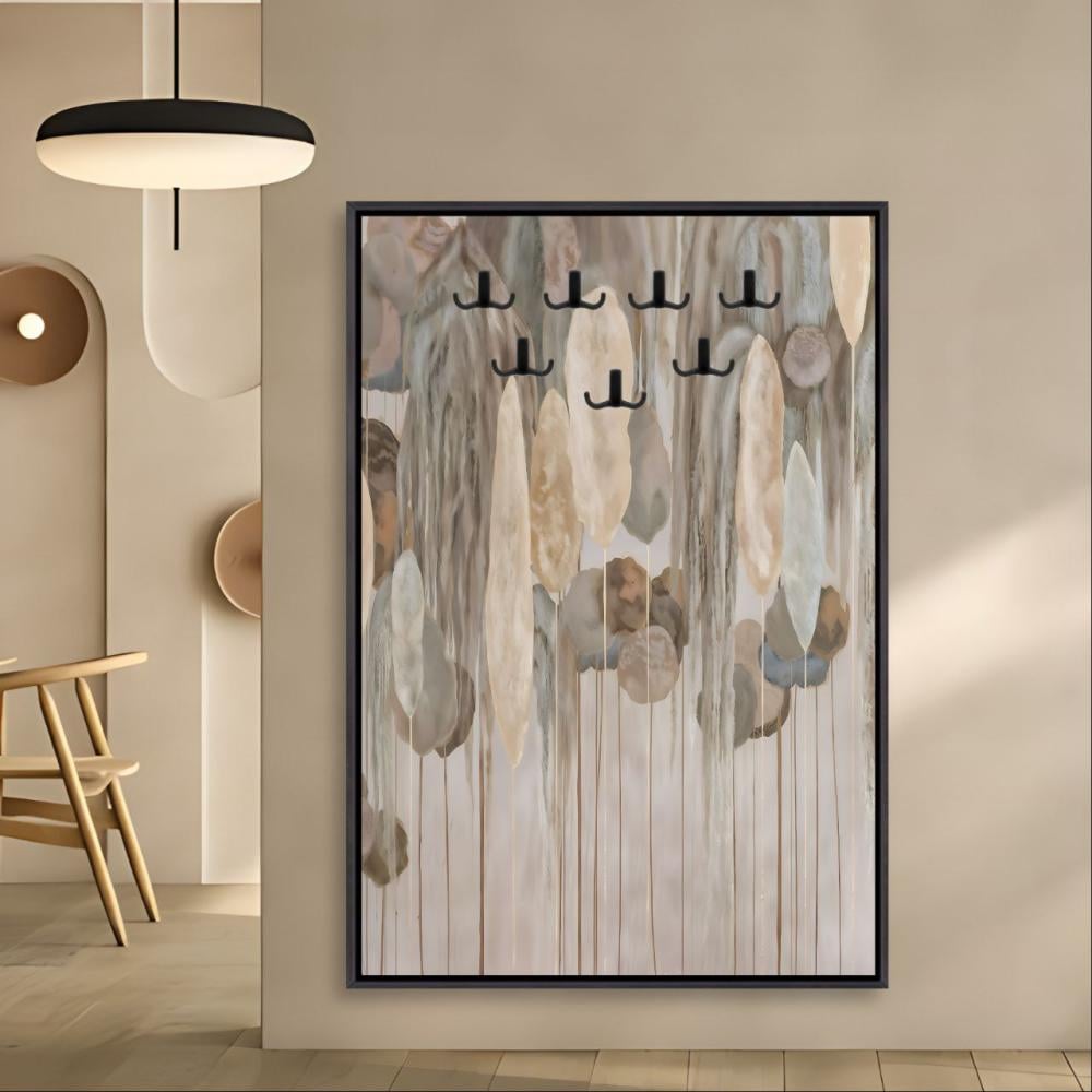 لوحة علاقة عبايات تجريدي جنقل طباعة كانفس