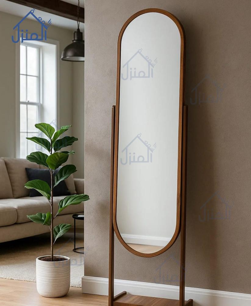 مراية ستاند فيرن  إطار خشبي بلمسة طبيعية فاخرة