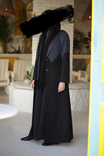 صوف هندي اسود مع كشمير كروهات