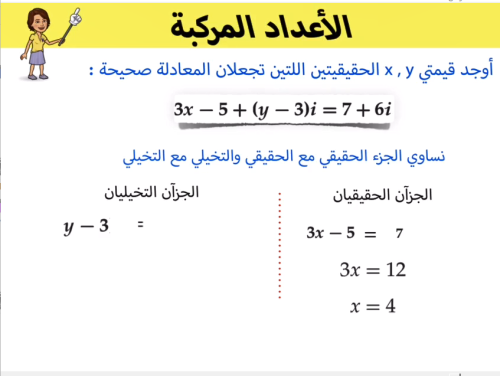 عرض بصري لدرس الأعداد المركبة