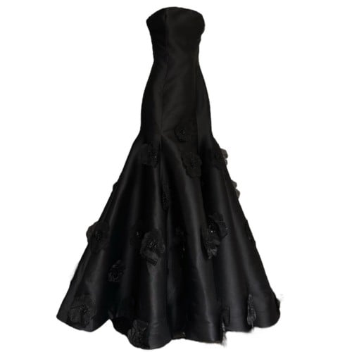 Black flowers mermaid