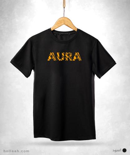 AURA تيشيرت لون أسود